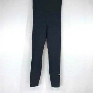 NIKE - WOMEN'S SMALL - BLACK MATERNITY DRI FIT FITNESS LEGGINGS PANT -DH1587-010